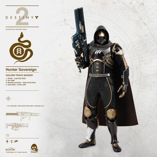 Threezero - Destiny 2 - Hunter Sovereign (Golden Trace Shader)