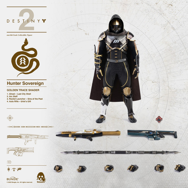 Load image into Gallery viewer, Threezero - Destiny 2 - Hunter Sovereign (Golden Trace Shader)

