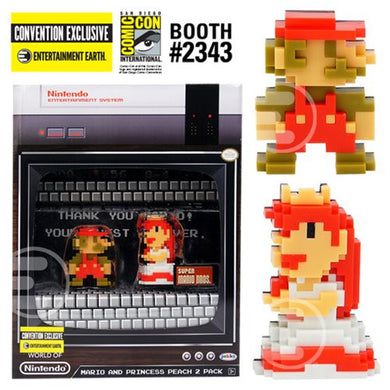 Jakks Pacific - Super Mario and Princess Peach 8-Bit Mini-Figures SDCC Exclusive