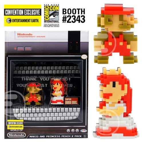 Jakks Pacific - Super Mario and Princess Peach 8-Bit Mini-Figures SDCC Exclusive