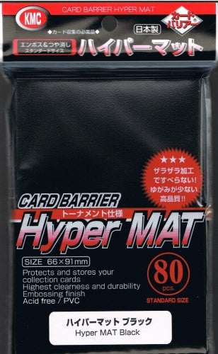 KMC - Hyper Mat Black - 80 Sleeves