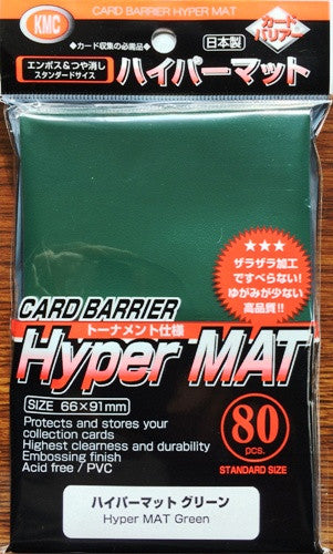 KMC - Hyper Mat Green - 80 Sleeves