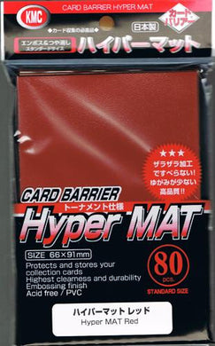 KMC - Hyper Mat Red - 80 Sleeves