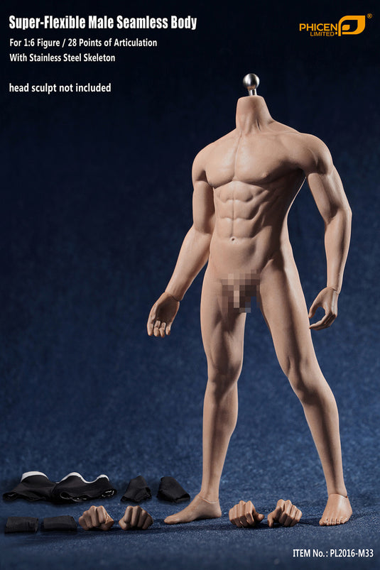 Phicen - Super Flexible Male Seamless Body - Suntan - M33