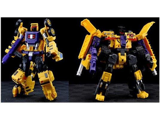 Maketoys - MTCombiner - Yellow Giant - Set of Crane & Dump Truck