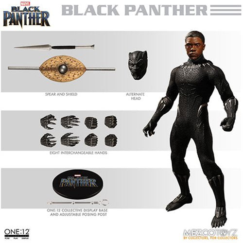 Load image into Gallery viewer, Mezco Toyz - One:12 Black Panther Action Figure
