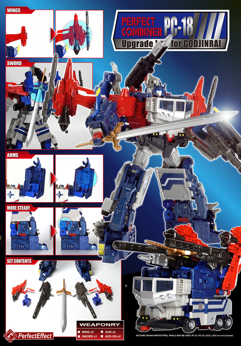 Load image into Gallery viewer, Perfect Effect - PC-18 Perfect Combiner God Jinrai Upgrade Kit
