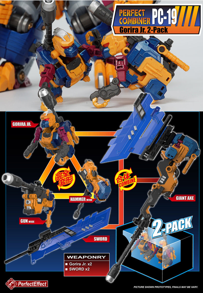 Load image into Gallery viewer, Perfect Effect - PC-19 Perfect Combiner Beast Gorira Jr. 2-Pack
