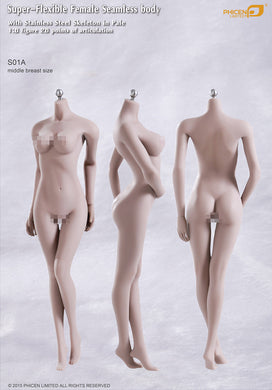Phicen - Seamless Stainless Steel Female Body in Pale - Middle Size Breast