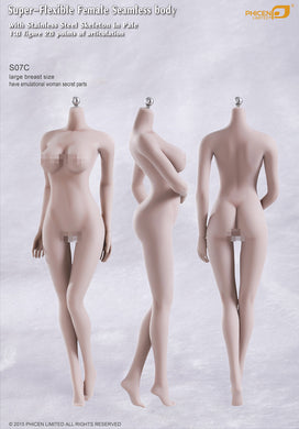 Phicen - Seamless Stainless Steel Female Body in Pale - Large Size Breast - S07C
