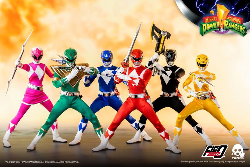Load image into Gallery viewer, Threezero - Mighty Morphin Power Rangers - Core Rangers and Green Ranger Six-Pack
