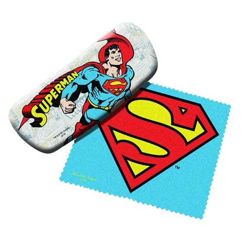 Load image into Gallery viewer, Spoontiques - Superman Eyeglasses Case w/ Cleaning Cloth
