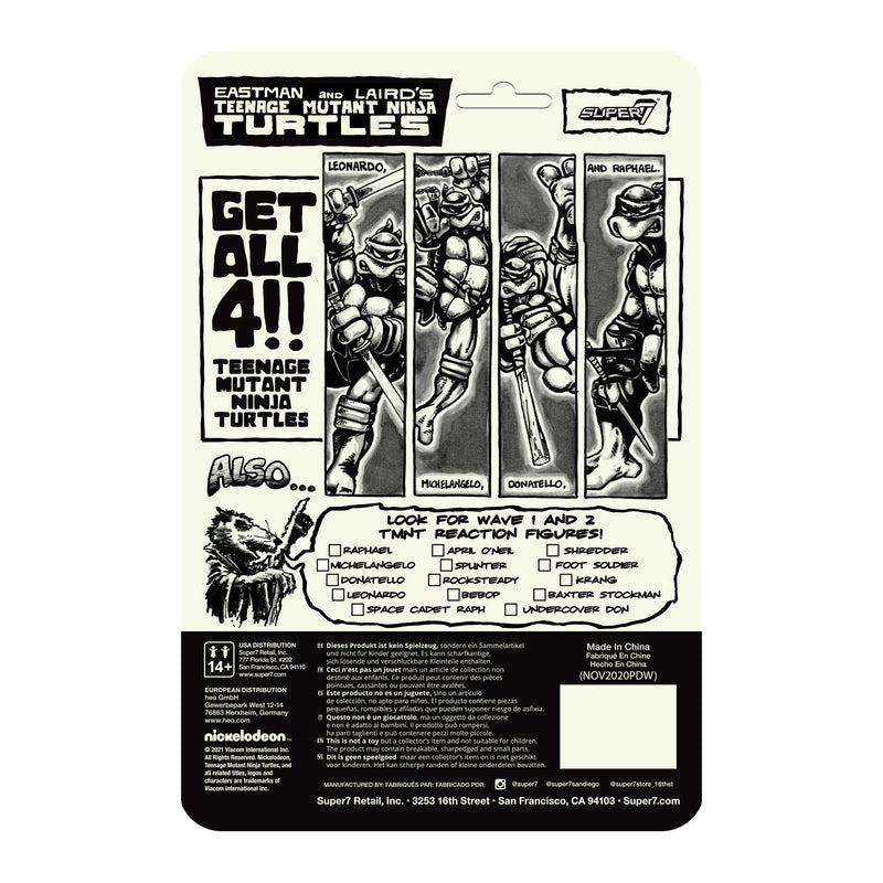 Load image into Gallery viewer, Super 7 - TMNT ReAction: Previews Exclusive Mirage Variant Set of 4

