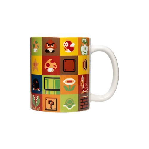 Load image into Gallery viewer, Super Mario Bros. Mug - Items and Enemies

