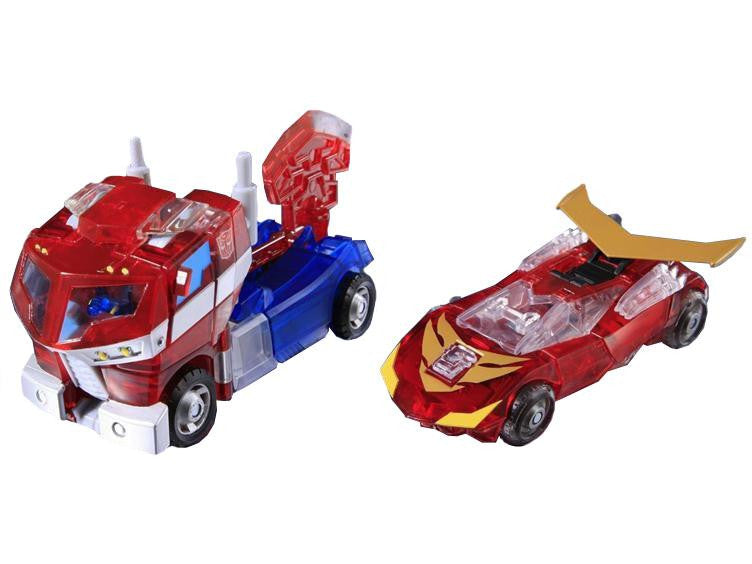 Load image into Gallery viewer, Animated Sons of Cyberton Optimus Prime and Rodimus Crystal Set
