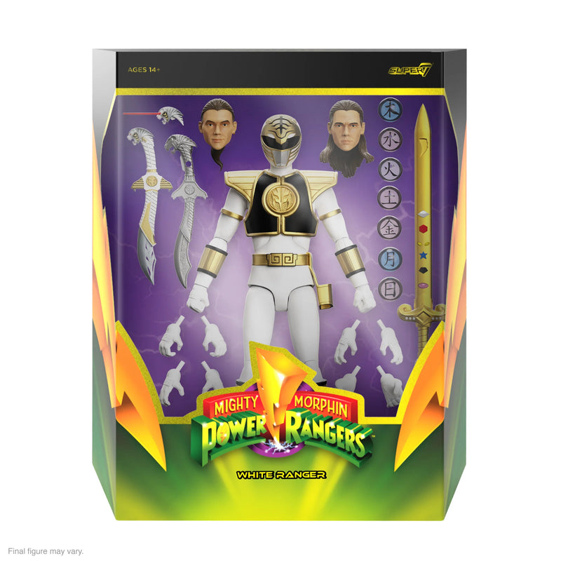 Load image into Gallery viewer, Super 7 - Mighty Morphin Power Rangers Ultimates White Ranger
