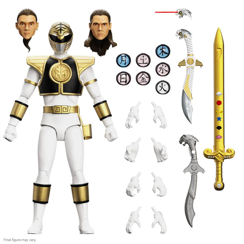 Load image into Gallery viewer, Super 7 - Mighty Morphin Power Rangers Ultimates White Ranger
