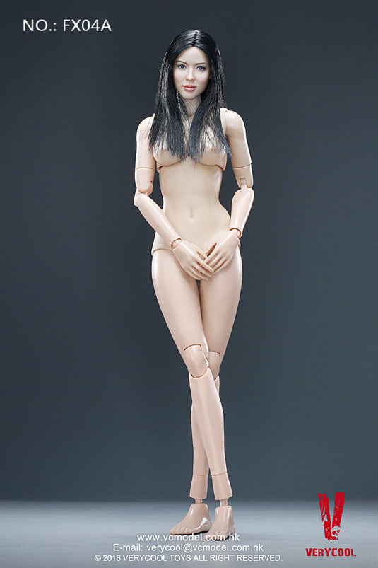 Very Cool - Asian Black Straight Hair Headsculpt + VC 3.0 Female Body Set