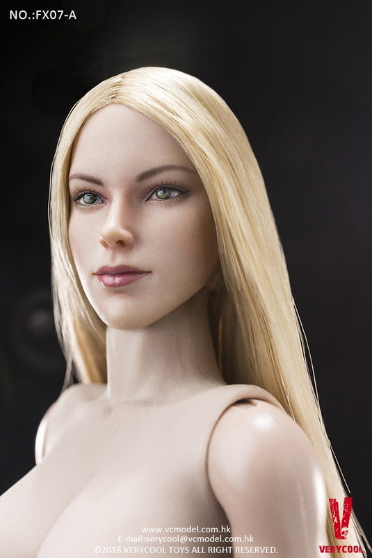 Very Cool - Supermodel Head Sculpt and Female Body Set - Golden Straight Hair