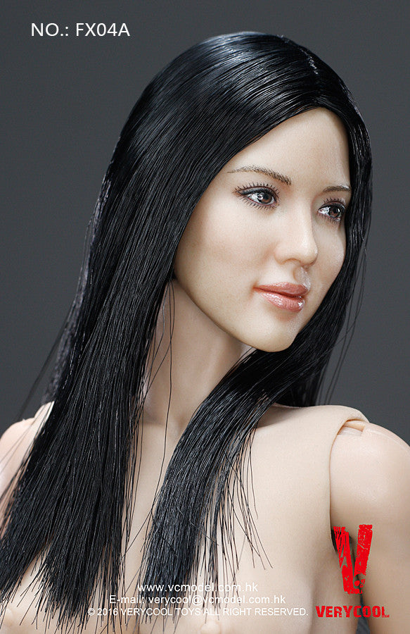 Load image into Gallery viewer, Very Cool - Asian Black Straight Hair Headsculpt + VC 3.0 Female Body Set

