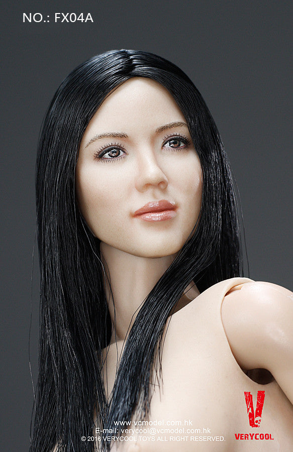 Load image into Gallery viewer, Very Cool - Asian Black Straight Hair Headsculpt + VC 3.0 Female Body Set
