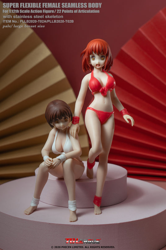 TBLeague - 1/12 Super-Flexible Female Seamless Pale Large Bust Body - Anime Red Bikini
