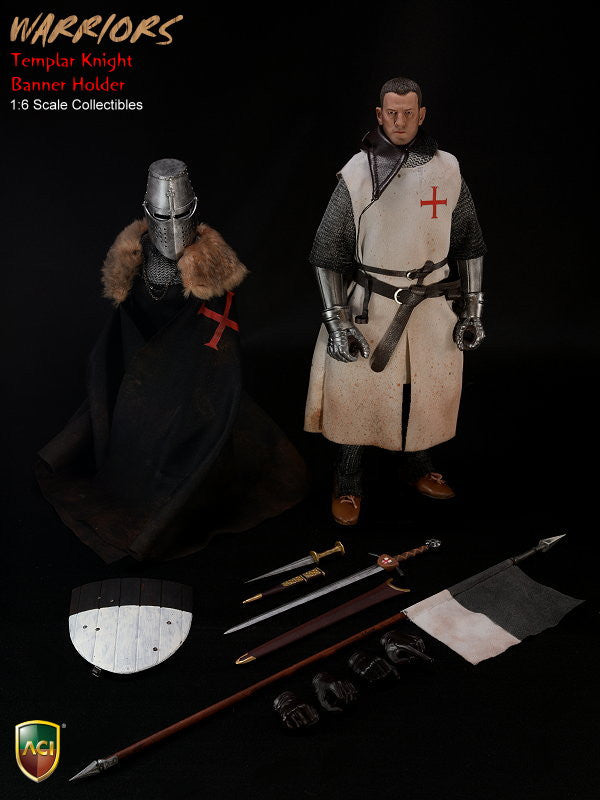 Load image into Gallery viewer, ACI Toys 1/6 Crusader Knight Templars - Templar Knight Banner Holder
