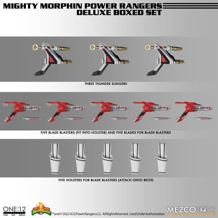 Load image into Gallery viewer, Mezco Toyz - One:12 Mighty Morphin&#39; Power Rangers Deluxe Box Set
