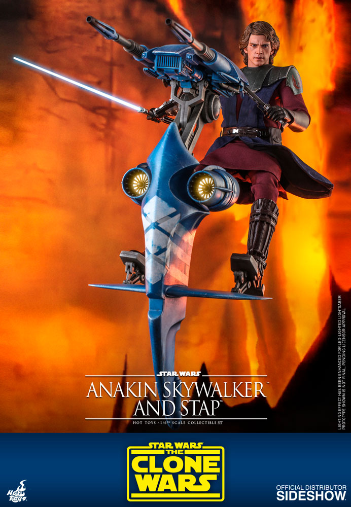 Load image into Gallery viewer, Hot Toys - Star Wars The Clone Wars - Anakin Skywalker and STAP Set
