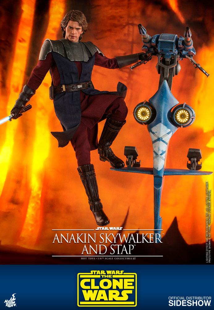 Load image into Gallery viewer, Hot Toys - Star Wars The Clone Wars - Anakin Skywalker and STAP Set
