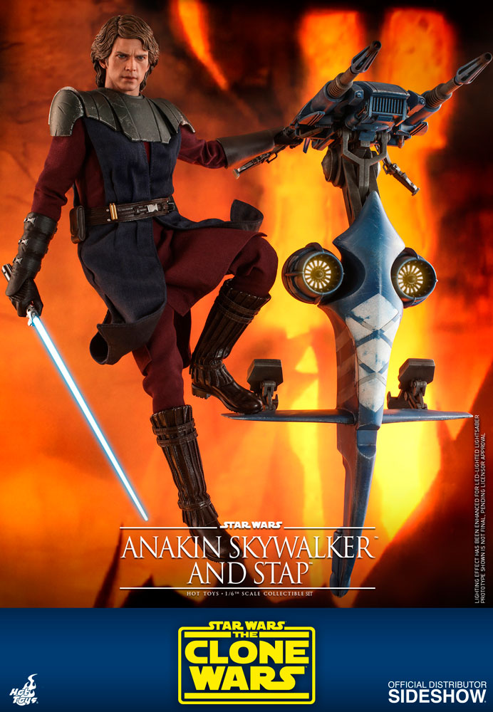 Load image into Gallery viewer, Hot Toys - Star Wars The Clone Wars - Anakin Skywalker and STAP Set

