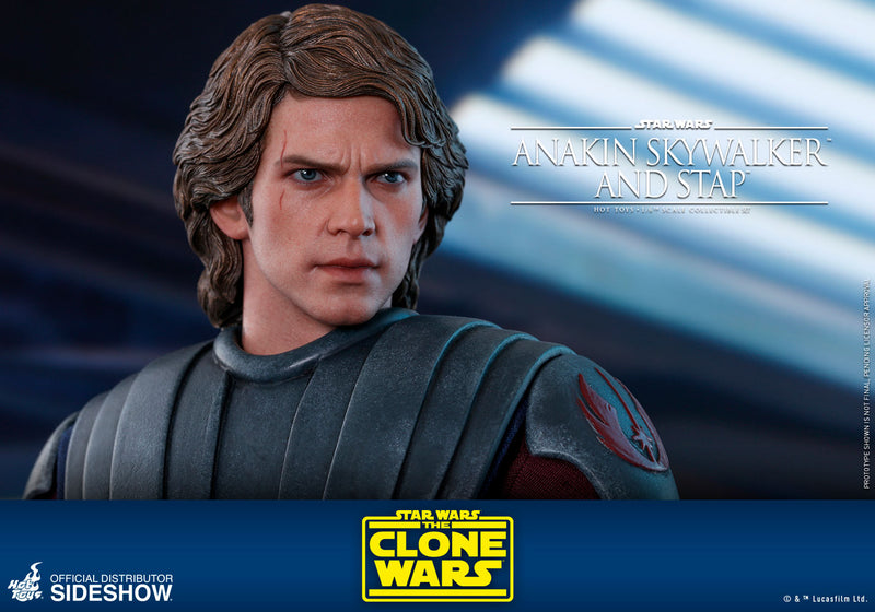 Load image into Gallery viewer, Hot Toys - Star Wars The Clone Wars - Anakin Skywalker and STAP Set
