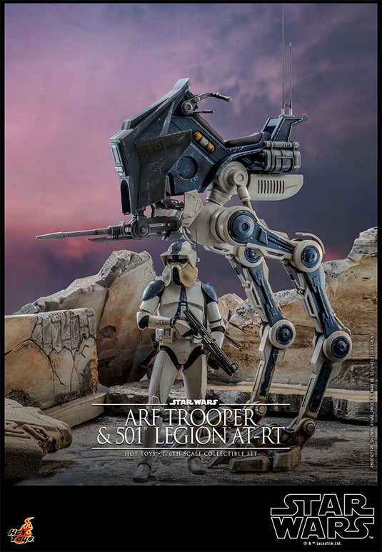 Hot Toys Star Wars The Clone Wars ARF Trooper and 501st Legion AT Ages Three and Up