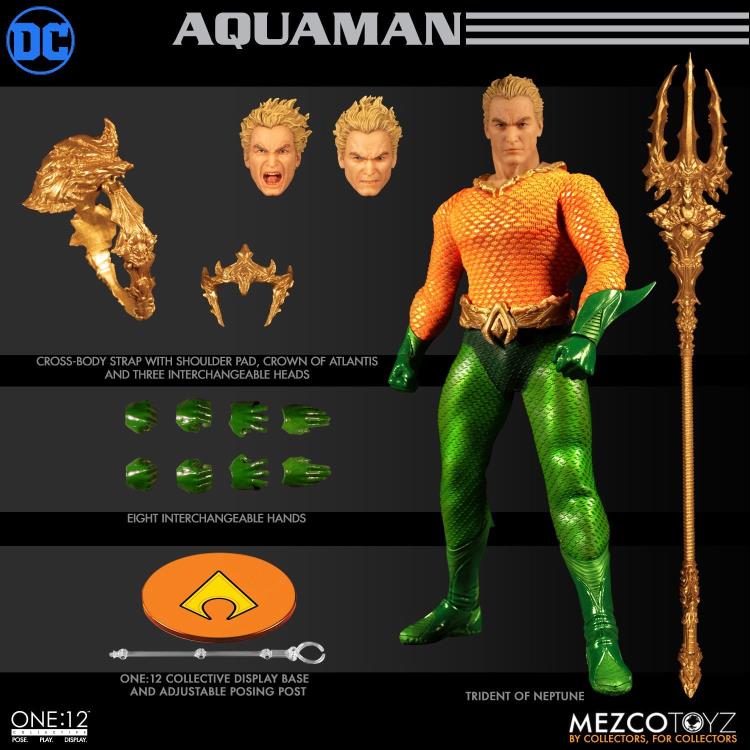 Load image into Gallery viewer, Mezco Toyz - One:12 DC Comics Aquaman Action Figure
