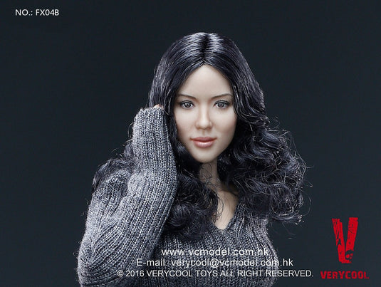 Very Cool - Asian Black Curly Hair Headsculpt + VC 3.0 Female Body Set