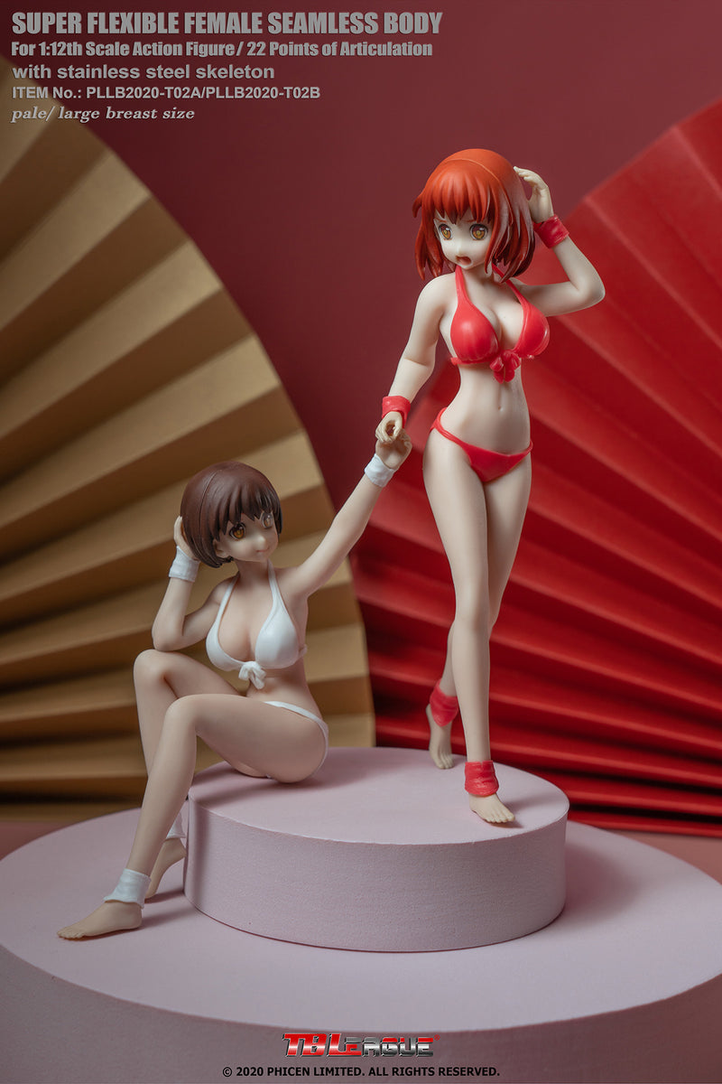 Load image into Gallery viewer, TBLeague - 1/12 Super-Flexible Female Seamless Pale Large Bust Body - Anime Red Bikini
