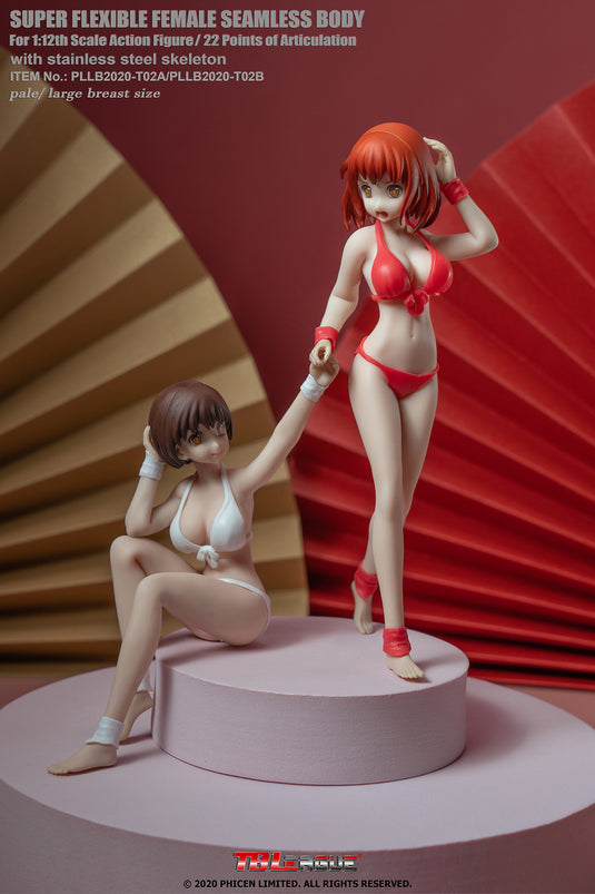 TBLeague - 1/12 Super-Flexible Female Seamless Pale Large Bust Body - Anime Red Bikini