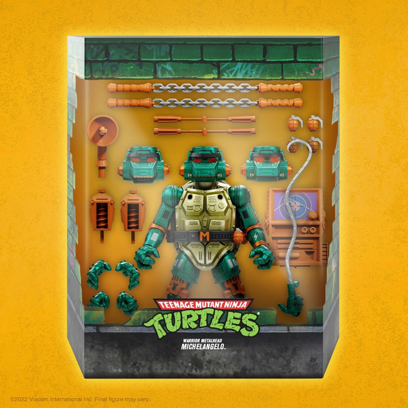 Load image into Gallery viewer, Super 7 - Teenage Mutant Ninja Turtles Ultimates: Warrior Metalhead Michelangelo
