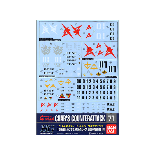 Bandai - Decal 71 - Char's Counterattack [ESFS]
