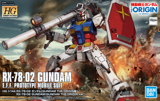High Grade The Origin 1/144 - 026 RX-78-02 Gundam E.F.F. Protoype Mobile Suit