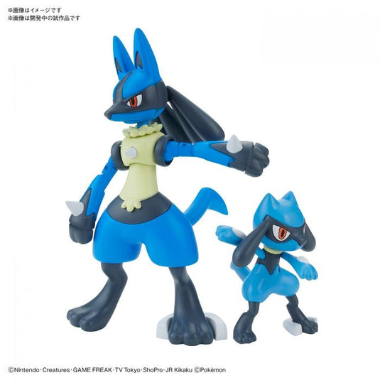 Bandai - Pokemon Model Kit: Lucario & Riolu