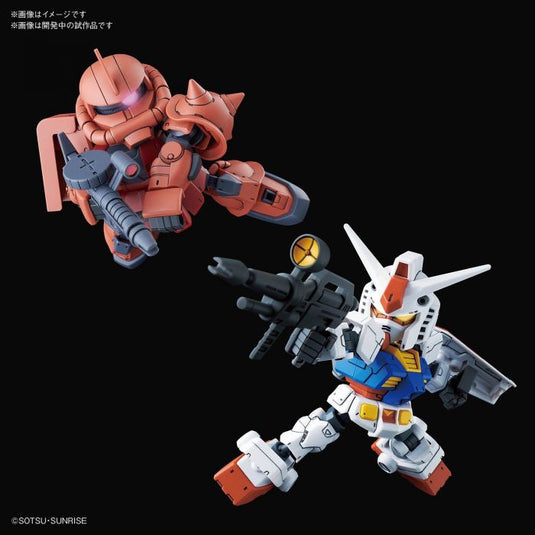SD Gundam - Cross Silhouette: RX-78-2 Gundam & MS-06S Zaku II