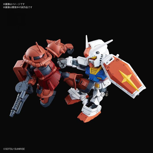 SD Gundam - Cross Silhouette: RX-78-2 Gundam & MS-06S Zaku II