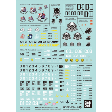 Bandai - Decal 136 - Mobile Suit Gundam Side Stories General Purpose 1