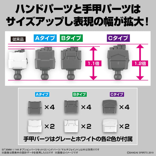 30 Minutes Missions - Option Parts Set 12 (Hand Parts/Multi Joint)