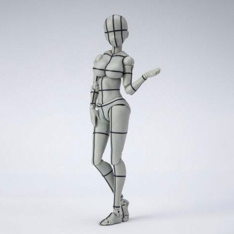 Load image into Gallery viewer, Bandai - S.H.Figuarts DX Body-Chan Kentaro Yabuki Wireframe (Gray Version)
