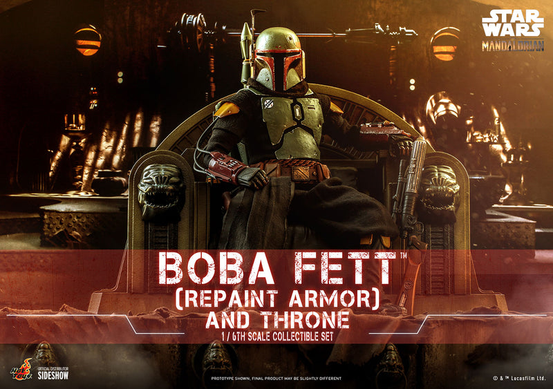 Load image into Gallery viewer, Hot Toys - The Mandalorian: Boba Fett (Repaint Armor) and Throne
