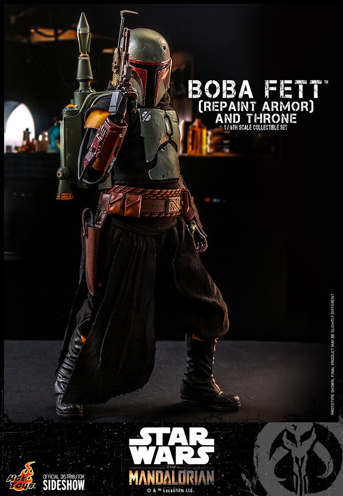 Load image into Gallery viewer, Hot Toys - The Mandalorian: Boba Fett (Repaint Armor) and Throne
