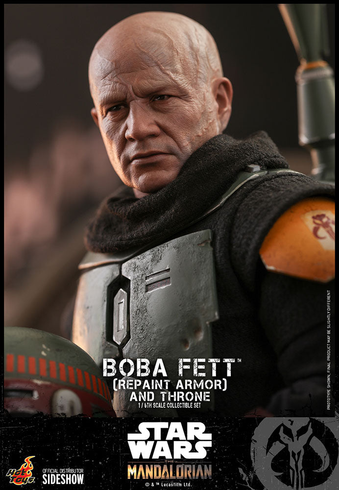 Load image into Gallery viewer, Hot Toys - The Mandalorian: Boba Fett (Repaint Armor) and Throne
