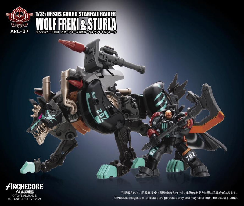 Load image into Gallery viewer, Toys Alliance - Archecore: ARC-07 Ursus Guard Starfall Raider Wolf Freki &amp; Sturla
